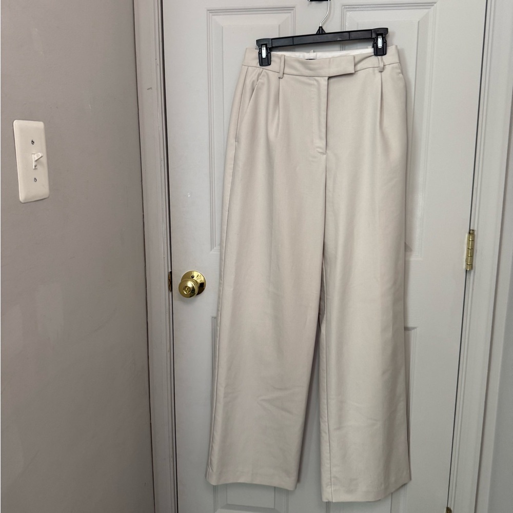 Zara Cream/Beige Wide Leg Slacks